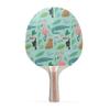 TigerTail Sports Animals on Green Colorful Design Ping Pong Paddle, Premium 5 Ply Table Tennis Racket (Black on Back) view 1