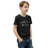1965 GTO Muscle Car Silhouette Classic Car Collector Club Custom Youth Short Sleeve T-Shirt Black view 2