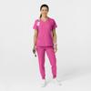 WonderWink W123 Womens Comfort Waist Cargo Jogger Pant  Hot Pink, Medium Tall view 3