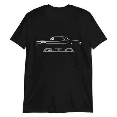 1965 GTO Muscle Car Silhouette Classic Car Collector Club Custom T-Shirt Black