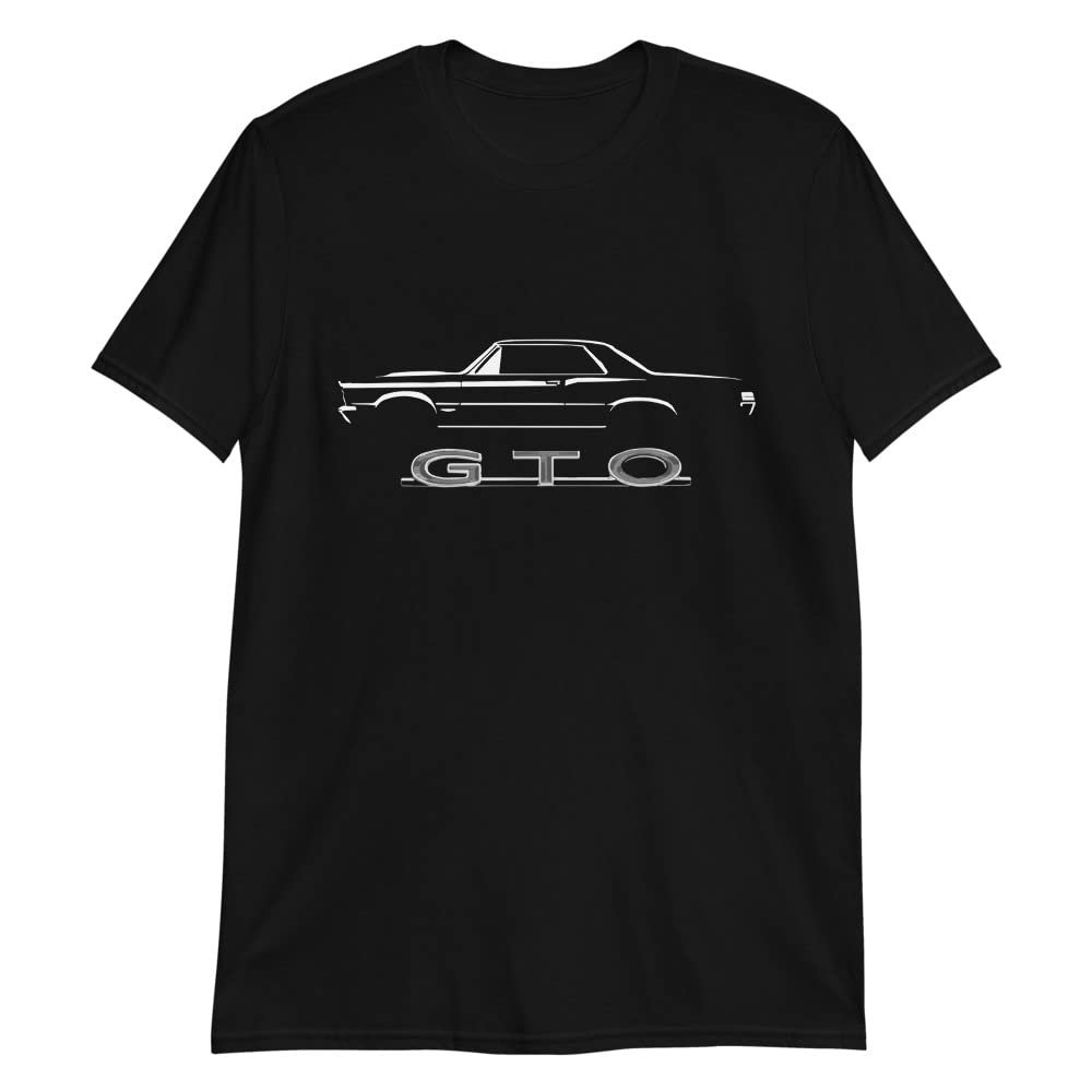 1965 GTO Muscle Car Silhouette Classic Car Collector Club Custom T-Shirt Black