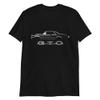 1965 GTO Muscle Car Silhouette Classic Car Collector Club Custom T-Shirt Black view 1