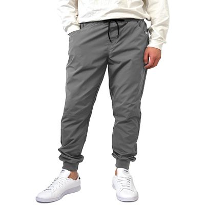 Southpole Men's Tech Woven Basic Jogger Pant for Men Lightweight Trackpant (Grey, Medium)