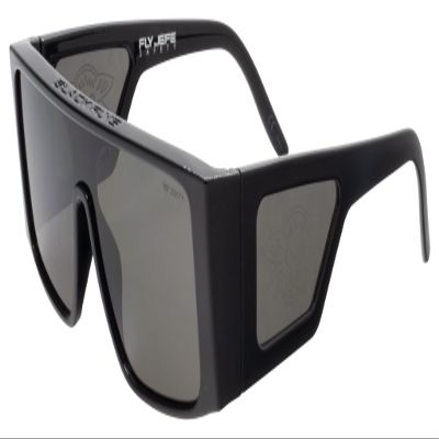 Black Flys Fly Jefe Z87+ Safety Sunglass (SHINY BLACK W/SMOKE LENS)