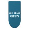 NDZ Performance Magazine Base Plate with Finger Extension for Springfield Hellcat 10 Round 9mm  Blue Laser Engraved Aluminum  God Bless America Text  USA Made view 1