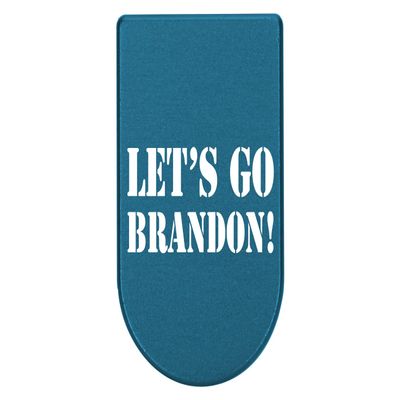NDZ Performance Magazine Base Plate with Finger Extension for Springfield Hellcat 10 Round 9mm Blue Laser Engraved Aluminum Let's Go Brandon! USA Made