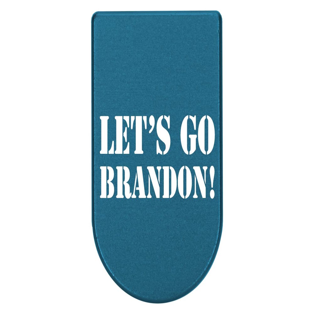 NDZ Performance Magazine Base Plate with Finger Extension for Springfield Hellcat 10 Round 9mm Blue Laser Engraved Aluminum Let's Go Brandon! USA Made