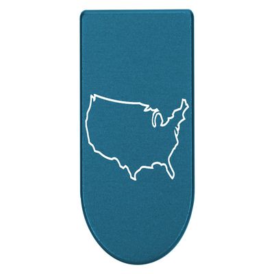 NDZ Performance Magazine Base Plate with Finger Extension for Springfield Hellcat 10 Round 9mm Blue Laser Engraved Aluminum United States Country Outline USA Made