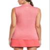 Callaway Womens 1/4 Zip Sleeveless Heather Polo (as1, Alpha, s, Regular, Regular, Geranium) view 2