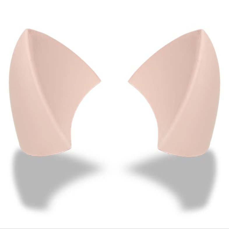 Helmet Flair Softeez Light Pink Cat Ears for Helmet | Made in USA | Foam Kitty Ear Accessory for Bike, Ski, Snowboard & Airsoft Helmet | Peel & Stick | Pair (Pink)