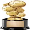 Crown Awards 7.25" Soccer Masters Trophy with 5 Lines of Text Included, 10 Pack view 1