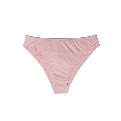 ODDO BODY 100% Organic Pima Cotton Underwear Mid-Rise French Cut (Mauve, XL)