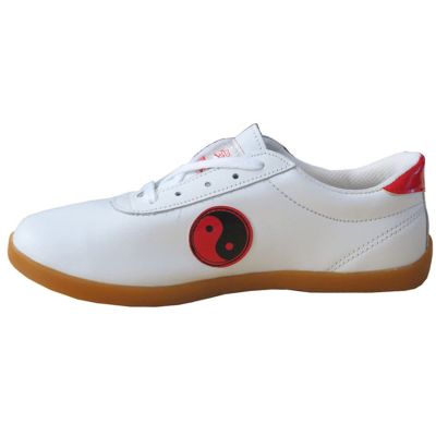 DAFLIN Taekwondo Shoes, Unisex Sports Martial Arts Sneaker Protective Foot Gear Boxing Shoes Breathable Kung Fu Tai Chi Shoes for Children Adults (Color : White, Size : 5.5 US)