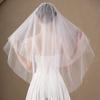EllieWely 2 Tier Glitter Tulle Wedding Bridal Veil With Metal Comb F40 view 3