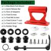 MUQZI Quick Release Fork Mount, Bike Car Roof Mount Rack Road Bicycle Fork Block Thru Axle Wheel Holder, Truck Bed Fork Mount with Installation Adapters MTB Tire Holder Rack Mount, Red view 3