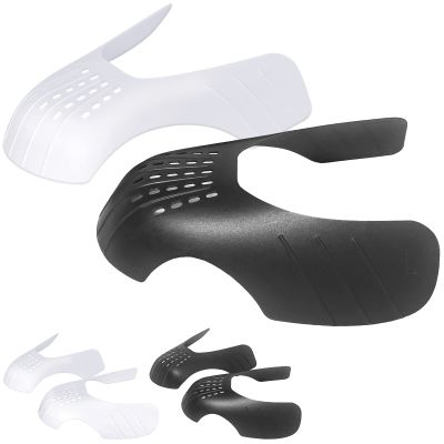 KHG Crease Protector Shoe Guard for Sneakers: Air Force Jordans Dunks, 2 Pairs Anti Crease Shoe Protector for Men Women Kids, Size 8.5-14, Black+White