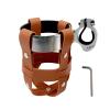 2.75 "Bike Water Bottle Holder, Vintage Leather Bike Beverage Holder,Bike Cup Holder,Bike Drink Holder for Motorcycle Bike Stroller Walker Wheelchair Scooter Golf Cart view 1