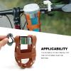 2.75 "Bike Water Bottle Holder, Vintage Leather Bike Beverage Holder,Bike Cup Holder,Bike Drink Holder for Motorcycle Bike Stroller Walker Wheelchair Scooter Golf Cart view 2