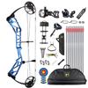 Compound Bow Kit for Adult Beginners Hunting and Targeting USA Gordon Bow Limb IBO 320fps Right Hand (Precious Blue) view 1