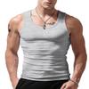 Viisendy Pro Men's Stringer Tank Tops Cotton Vest Sleeveless Gym Workout Bodybuilding Fitness Muscle T Shirts Gray M view 1