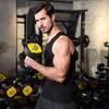 Viisendy Pro Men's Stringer Tank Tops Cotton Vest Sleeveless Gym Workout Bodybuilding Fitness Muscle T Shirts Gray M view 3