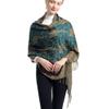 Ciormis Paisley Pattern Pashmina Scarf Fringed Pashmina and Shawl for Evening DressesStyle 1-Dark Seagreen view 2