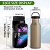 icolor Water Bottle Carrier Bag Holder 25/32/40/64oz,Adjustable Padded Shoulder & Handle Strap Sports Sling Hiking Pack,Insulated Neoprene Wide Mouth Bottle Sleeve view 2