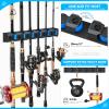 PLUSINNO Fishing Rod Holders - V6 Vertical Support for Extra Large & Heavy Fishing Rod Combos, Garage & Wall Mounted Rack Storage view 3