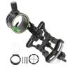 Archery Compound Bow Sight Aluminum Alloy 0.019" Fiber Optic 1 Pin Bow Sight Micro-Adjustable Aim Sight Toolless Quickset with Sight Light Compound Bow Accessory (Bow Sight with 8X Lens) view 1