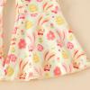 Toddler Girls Clothes Bell Bottom Sets Summer Loose Short Sleeve T Shirt Tops Striped Flared Pants (White-E, 2-3 Years) view 3