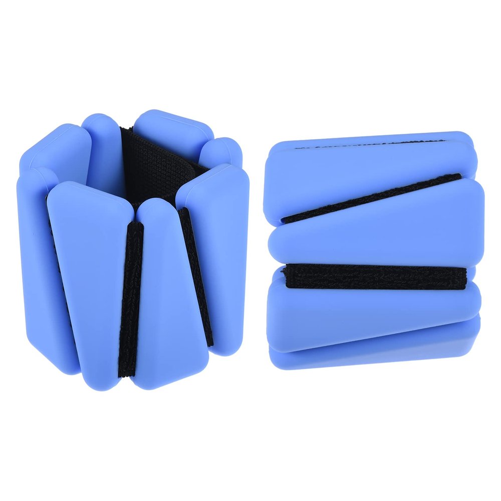 PATIKIL Adjustable Wrist Weights for Women, 2Lbs Workout Ankle Weights Arm Weights for Men Women Training Yoga Jogging Walking Aerobics, Blue (1Lb Each)