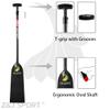 Z&J SPORT Adjustable Dragon Boat Paddle, IDBF Approved Boat Oars, Carbon Fiber Paddle Adjustable T Handle with Adjuster for Dragon Boat Paddler (Range: 43-52 /110cm-132cm) (Rhombus Pattern) view 4