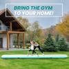 2M 3M Inflatable Gymnastics Mat, 10cm High Tumble Track Training Mat with Electric Air Pump, Tumbling Mat Gymnastics Air Mat for Cheerleading Gym Beach Home Use,Green,2x1x0.1m view 2