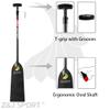 Z&J SPORT Adjustable Dragon Boat Paddle, IDBF Approved Boat Oars, Carbon Fiber Paddle Adjustable T Handle with Adjuster for Dragon Boat Paddler (Range: 43-52 /110cm-132cm) (Football Pattern) view 4