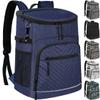 Cooler Backpack Insulated Leakproof Waterproof Backpack Cooler Bag 30 Cans, Large Capacity Lightweight Travel Camping Beach Backpack Cooler Ice Chest for Men and Women, Blue view 1
