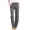 Uillui Pants for Women Casual Comfortable Straight Pants Cotton Linen Elastic Waist Slacks Trousers Loose Fit Wide Leg Pants, Z01_gray, XX-Large view 1
