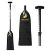 Z&J SPORT Adjustable Dragon Boat Paddle, IDBF Approved Boat Oars, Carbon Fiber Paddle Adjustable T Handle with Adjuster for Dragon Boat Paddler (Range: 43-52 /110cm-132cm) (Cube Pattern) view 1