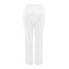 Uillui Pants for Women Casual Comfortable Straight Pants Cotton Linen Elastic Waist Slacks Trousers Loose Fit Wide Leg Pants, Z01_white, XX-Large view 3