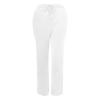 Uillui Pants for Women Casual Comfortable Straight Pants Cotton Linen Elastic Waist Slacks Trousers Loose Fit Wide Leg Pants, Z01_white, XX-Large view 4