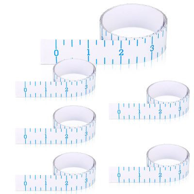 6 Pcs Fish Ruler Decal Fish Measuring Tape Sticker for Boat Adhesive Fishing Ruler Transparent Waterproof Fish Sticker Clear Tape Measure for Boats Kayak Net Gaff Fishing Accessories (50 Inch)