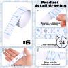 6 Pcs Fish Ruler Decal Fish Measuring Tape Sticker for Boat Adhesive Fishing Ruler Transparent Waterproof Fish Sticker Clear Tape Measure for Boats Kayak Net Gaff Fishing Accessories (50 Inch) view 4