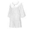 HGps8w Plus Size Cotton Linen Shirts for Women Summer Loose Button Down 3/4 Sleeve Boho Casual Tunic Tops Beach Cover-ups view 4