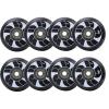 JHKJ 90A Inline Skate Wheels PU Wear-Resistant Wheels for Single Row Skate Intended for Replacement Skate Wheels for Outdoor or Indoor,Black,80mm