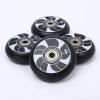 JHKJ 90A Inline Skate Wheels PU Wear-Resistant Wheels for Single Row Skate Intended for Replacement Skate Wheels for Outdoor or Indoor,Black,80mm view 4