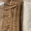 Uillui Pants for Women Casual Comfortable Straight Pants Cotton Linen Elastic Waist Slacks Trousers Loose Fit Wide Leg Pants, Z02_khaki, 3X-Large view 4