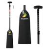 Z&J SPORT Adjustable Dragon Boat Paddle, IDBF Approved Boat Oars, Carbon Fiber Paddle Adjustable T Handle with Adjuster for Dragon Boat Paddler (Range: 43-52 /110cm-132cm) (Square Pattern) view 1