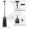 Z&J SPORT Adjustable Dragon Boat Paddle, IDBF Approved Boat Oars, Carbon Fiber Paddle Adjustable T Handle with Adjuster for Dragon Boat Paddler (Range: 43-52 /110cm-132cm) (Square Pattern) view 4