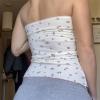 Women Y2K Sexy Lace Tube Top Vintage Lace Trim Camisole Slim Fitted Crop Top Cami Top Mini Vest Shirt Streetwear (White-T, M) view 4