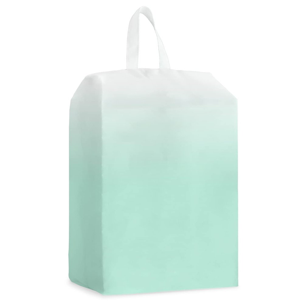 Summer Ombre Green Shoe Bags,Large Travel Golf Shoes Pouch Bags Storage Organizer Accessories with Zipper & Handle for Men, Women, Kids, Traveling, Gym, Sport, Abstract Modern White Gradient Art