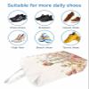 Country Eucalyptus Flowers Shoe Bags,Large Travel Golf Shoes Pouch Bags Storage Organizer Accessories with Zipper & Handle for Men,Women,Traveling,Gym,Sport,Fall Farmhouse Leaves Rose Dahlia Floral view 3